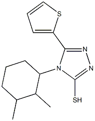 4-(2,3-dimethylcyclohexyl)-5-(thiophen-2-yl)-4H-1,2,4-triazole-3-thiol Struktur