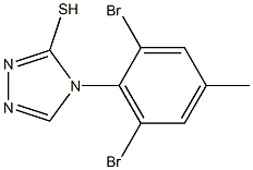 4-(2,6-dibromo-4-methylphenyl)-4H-1,2,4-triazole-3-thiol Struktur