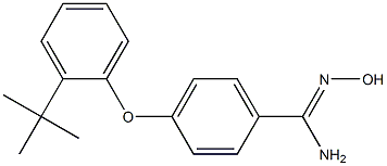 4-(2-tert-butylphenoxy)-N'-hydroxybenzene-1-carboximidamide Struktur