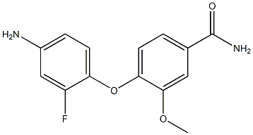 4-(4-amino-2-fluorophenoxy)-3-methoxybenzamide Struktur