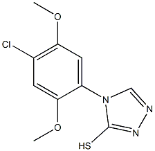 4-(4-chloro-2,5-dimethoxyphenyl)-4H-1,2,4-triazole-3-thiol Struktur