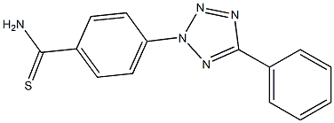 4-(5-phenyl-2H-1,2,3,4-tetrazol-2-yl)benzene-1-carbothioamide Struktur