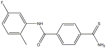 4-(aminocarbonothioyl)-N-(5-fluoro-2-methylphenyl)benzamide Struktur