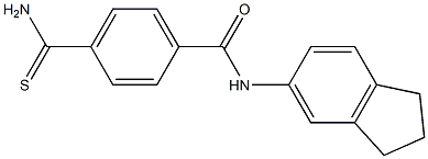 4-(aminocarbonothioyl)-N-2,3-dihydro-1H-inden-5-ylbenzamide Struktur