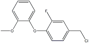 4-(chloromethyl)-2-fluoro-1-(2-methoxyphenoxy)benzene Struktur