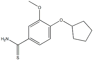 4-(cyclopentyloxy)-3-methoxybenzenecarbothioamide Struktur