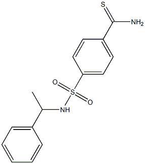 4-[(1-phenylethyl)sulfamoyl]benzene-1-carbothioamide Struktur