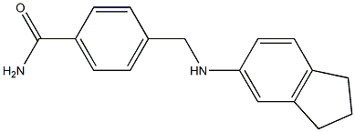 4-[(2,3-dihydro-1H-inden-5-ylamino)methyl]benzamide Struktur