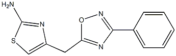 4-[(3-phenyl-1,2,4-oxadiazol-5-yl)methyl]-1,3-thiazol-2-amine Struktur