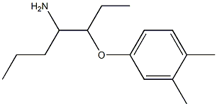 4-[(4-aminoheptan-3-yl)oxy]-1,2-dimethylbenzene Struktur