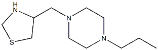 4-[(4-propylpiperazin-1-yl)methyl]-1,3-thiazolidine Struktur