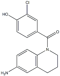 4-[(6-amino-1,2,3,4-tetrahydroquinolin-1-yl)carbonyl]-2-chlorophenol Struktur