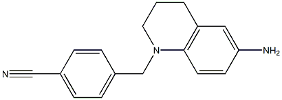 4-[(6-amino-1,2,3,4-tetrahydroquinolin-1-yl)methyl]benzonitrile Struktur