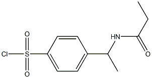 4-[1-(propionylamino)ethyl]benzenesulfonyl chloride Struktur