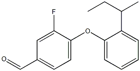 4-[2-(butan-2-yl)phenoxy]-3-fluorobenzaldehyde Struktur