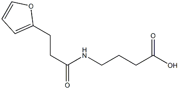 4-[3-(furan-2-yl)propanamido]butanoic acid Struktur