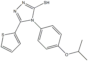 4-[4-(propan-2-yloxy)phenyl]-5-(thiophen-2-yl)-4H-1,2,4-triazole-3-thiol Struktur