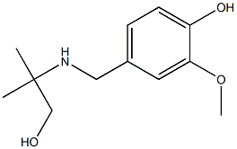 4-{[(1-hydroxy-2-methylpropan-2-yl)amino]methyl}-2-methoxyphenol Struktur