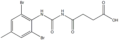 4-{[(2,6-dibromo-4-methylphenyl)carbamoyl]amino}-4-oxobutanoic acid Struktur