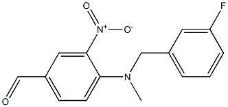 4-{[(3-fluorophenyl)methyl](methyl)amino}-3-nitrobenzaldehyde Struktur