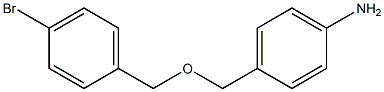 4-{[(4-bromophenyl)methoxy]methyl}aniline Struktur