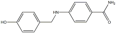 4-{[(4-hydroxyphenyl)methyl]amino}benzamide Struktur