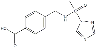 4-{[1-(1H-1,2,4-triazol-1-yl)acetamido]methyl}benzoic acid Struktur