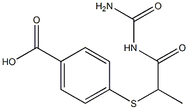 4-{[1-(carbamoylamino)-1-oxopropan-2-yl]sulfanyl}benzoic acid Struktur