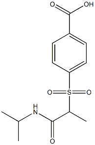 4-{[1-(propan-2-ylcarbamoyl)ethane]sulfonyl}benzoic acid Struktur