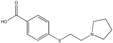 4-{[2-(pyrrolidin-1-yl)ethyl]sulfanyl}benzoic acid Struktur