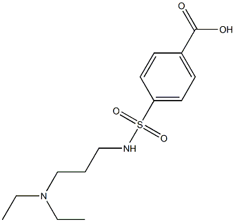 4-{[3-(diethylamino)propyl]sulfamoyl}benzoic acid Struktur