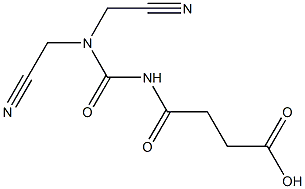 4-{[bis(cyanomethyl)carbamoyl]amino}-4-oxobutanoic acid Struktur