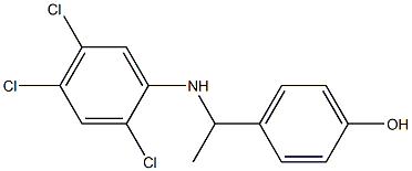 4-{1-[(2,4,5-trichlorophenyl)amino]ethyl}phenol Struktur