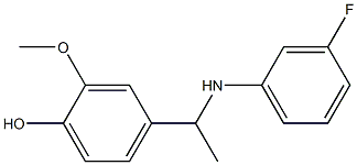 4-{1-[(3-fluorophenyl)amino]ethyl}-2-methoxyphenol Struktur