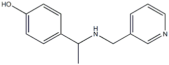 4-{1-[(pyridin-3-ylmethyl)amino]ethyl}phenol Struktur