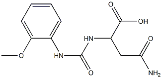 4-amino-2-({[(2-methoxyphenyl)amino]carbonyl}amino)-4-oxobutanoic acid Struktur