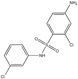 4-amino-2-chloro-N-(3-chlorophenyl)benzene-1-sulfonamide Struktur