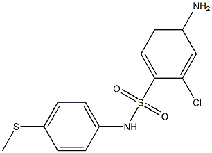 4-amino-2-chloro-N-[4-(methylsulfanyl)phenyl]benzene-1-sulfonamide Struktur