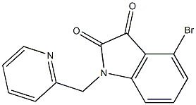 4-bromo-1-(pyridin-2-ylmethyl)-2,3-dihydro-1H-indole-2,3-dione Struktur