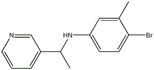 4-bromo-3-methyl-N-[1-(pyridin-3-yl)ethyl]aniline Struktur