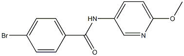 4-bromo-N-(6-methoxypyridin-3-yl)benzamide Struktur