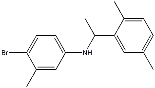 4-bromo-N-[1-(2,5-dimethylphenyl)ethyl]-3-methylaniline Struktur