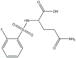 4-carbamoyl-2-[(2-fluorobenzene)sulfonamido]butanoic acid Struktur