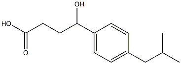 4-hydroxy-4-[4-(2-methylpropyl)phenyl]butanoic acid Struktur