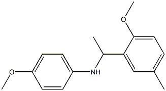 4-methoxy-N-[1-(2-methoxy-5-methylphenyl)ethyl]aniline Struktur