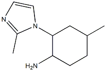 4-methyl-2-(2-methyl-1H-imidazol-1-yl)cyclohexanamine Struktur