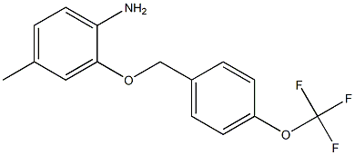 4-methyl-2-{[4-(trifluoromethoxy)phenyl]methoxy}aniline Struktur