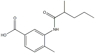 4-methyl-3-(2-methylpentanamido)benzoic acid Struktur