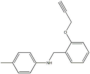 4-methyl-N-{[2-(prop-2-yn-1-yloxy)phenyl]methyl}aniline Struktur