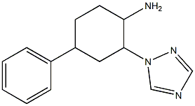 4-phenyl-2-(1H-1,2,4-triazol-1-yl)cyclohexanamine Struktur